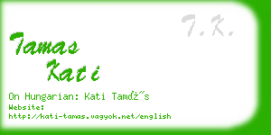 tamas kati business card